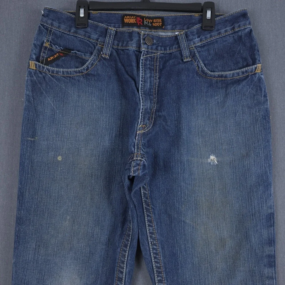 Ariat FR M4 Relaxed Basic Boot Cut Jeans Mens 36x30 (Fits‎ 34x29) Low Rise Denim